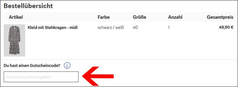 Wie löse ich C&A Gutscheine online ein?